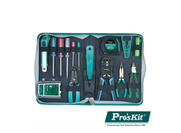 PROSKIT Mala Ferramentas Manutenção Redes 16x PROSKIT Mala Ferramentas Manutenção Redes 16x